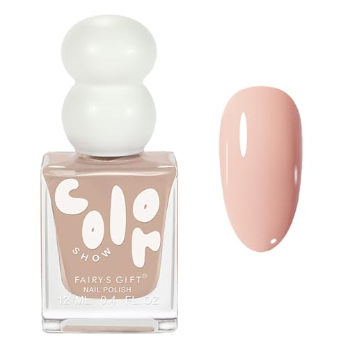Nude Nail Polish - Neutral Nude Quick Dry Nail Varnish - Long Lasting Neutral Nail Polish - Milky Gentle Color Water Based Beige Nail Varnish - Chip Resistant No Need Cure for Women