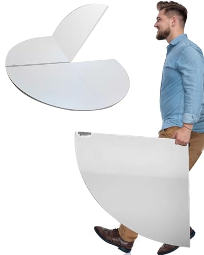 Mesa de trabajo plegable, portátil, sin patas, 140 cm de diámetro, uso en interiores y exteriores, diseño que ahorra espacio, ideal para jugar, manualidades y comedor, fácil almacenamiento, acabado