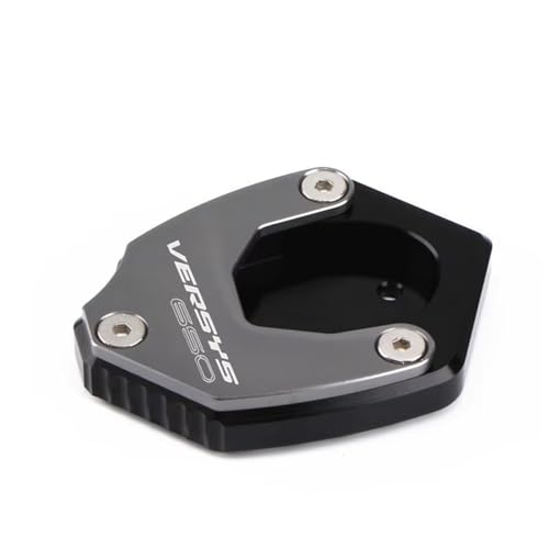 Motorrad Ständer Vergrößerung Seitenständervergrößerungsplatte für für Versys 650 (2010-2023) – Seitenständerpolster-Verlängerungsunterstützung Seitenständer-Verbreiterung(Titanium)