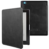  Lunso Kobo Aura H20 Edition 2 Étui de protection en cuir avec fonction veille automatique Noir 6,8\