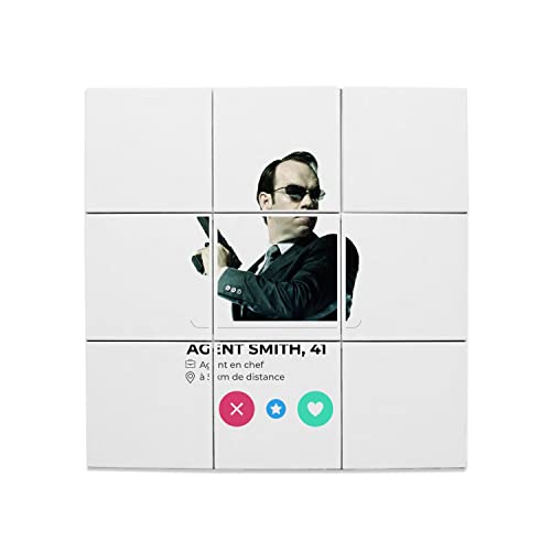 Carreaux céramique décoratifs Agent Smith, cadeau original pour célibataire