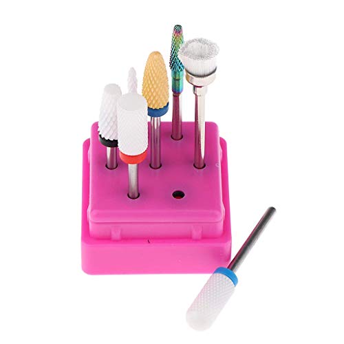 7 Embouts de Ponçage en Céramique Rose pour Moulin à Ongles