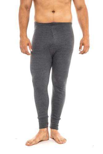 DOLCE ENVY Men's Thermal 2 Pack Long John Bottom Trouser Warm Base Layer for Winter Suitable for Daily Use High-Performance Bottom Trouser (XXL, Charcoal) - Image 6