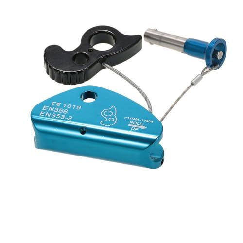 Fesjoy Easy Rope Installation Arrampicata Protezione Anticaduta Fune di Salvataggio con Perno Tensionato a Molla per Arrampicata su Roccia e Alpinismo, in Lega di Alluminio, Blu