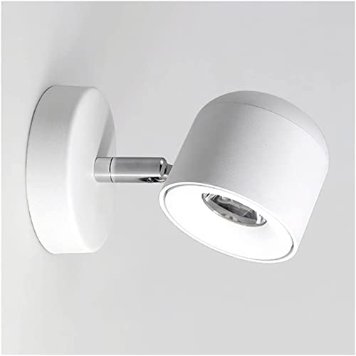 Aplique moderno moderno de metal negro con luz de lectura LED orientable de alta gama