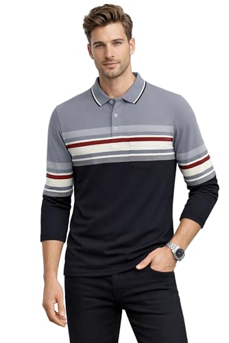 Image of SANE ORIGINALS Full Sleeves Textured Polo Tshirt for Men with Pocket || Long Sleeves Collar and Pocket T-Shirt for Men