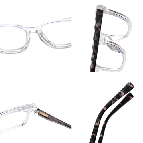 Image of Reading Glasses Blue Light Filter Glasses Stylish Reader Optics Anti-Blue Vision Aid for Women Men Quality Spring Hinge Reading Aid 1.0X BM672
