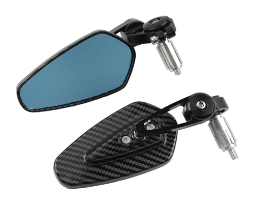 Espejos retrovisores de moto universales negros manillar 22mm lateral