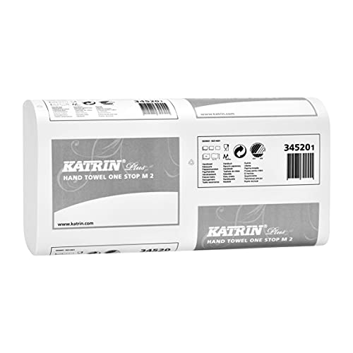 Falthandtuch - Katrin Plus One-Stop M 2, hochweiß, 23,5 x 25,0 cm, 2-lagig
