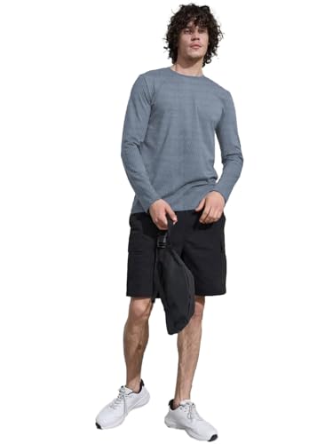 Image of LEOTUDE Regular Fit Cottonblend Full Sleeve Printed Men's T-Shirt (Color Maroon)