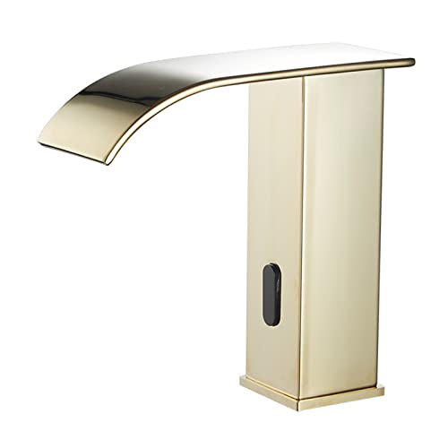 Robinet à capteur automatique cascade noir rétro pour lavabo d'eau froide