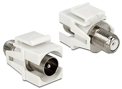 DeLOCK 86335 - Adaptador Módulo Keystone IEC a F Socket Blanco