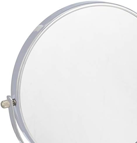 Amazon Basics Wall-Mounted Dressing Table Mirror - 1X/5X Magnification, Chrome