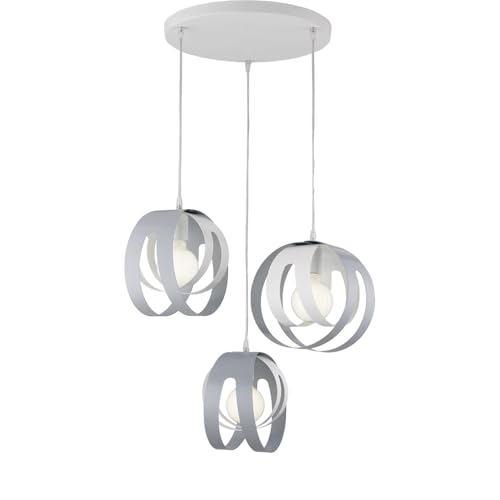Suspension Tobias avec diffuseurs découpés laser et câble