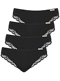 comazo Earth 4er Sparpack Damen Jazz Pants Low Cut, Gr.38, schwarz