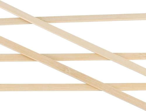 ZOENHOU 500 PCS 16 Inch Natural Bamboo Sticks for Crafts, Wooden Craft Sticks, Bamboo Sticks for Parol Making Molding Building Supplies