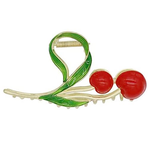 Mikinona Pince à Cheveux Griffes Grandes Pour Femmes Aux Cheveux Épais, Grosse Pince à Griffes Litchi Rouge, Accessoire Coiffure Pratique Pour Maquillage Et Bain