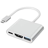 USB C HDMI 変換 アダプタ 3-in-1 【4K@30Hz解像度 / 100W PD急速充電 / USB3.0高速転送】 Thunderbolt 3/4互換 Type C ハブ 軽量 画面出力 設定不要 MacBook Pro Air, iPad Pro, iPhone 15 Pro Max, Galaxy S23, Switch, XPS対応 テレワーク 在宅勤務