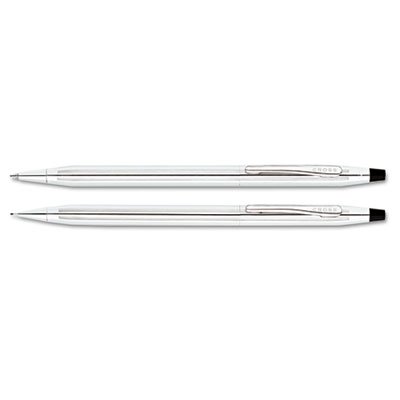 Classic Century penna a sfera e portamine, cromo/nero Accent, venduto come 2 ogni