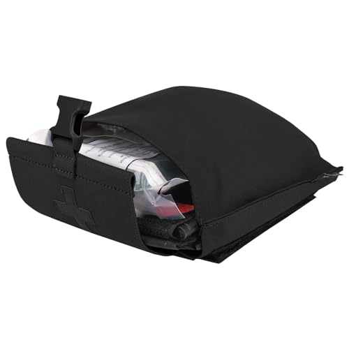 KRYDEX GEAR Tactical First Aid Bag, Tactical MOLLE Pouch Rip Away IFAK Pouch Universal EMT Emergency Multipurpose Waist Packbag (Black) - Image 4