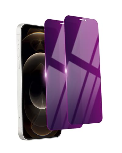 Ifaeveus 2 Pack Privacy Screen Protector for iPhone 12 Pro Max Tempered Glass 6.7 Private Saver Anti-Spy Anti-Blue Light Eye Protection Anti-Scratch Full Coverage No Bubble