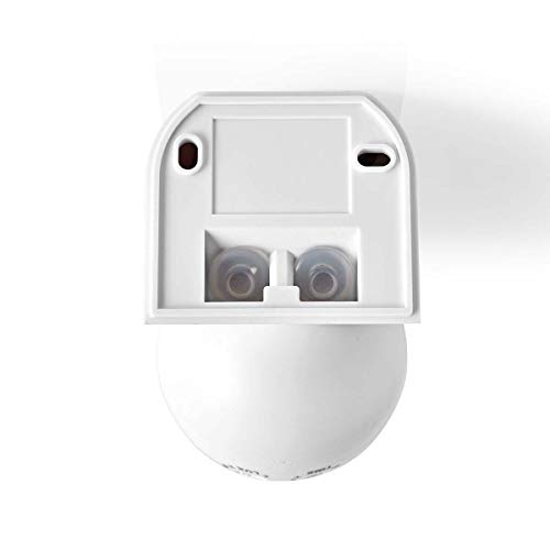 qwyeuro détecteur de mouvement infrarouge, ip44 led, portée intérieur/extérieur ip44,230 v max.12 m/180 °,800/400 w (blanc)