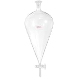 PATIKIL 3000ml Konischer Scheidetrichter Borosilikatglas Schwerwand Labor Scheidetrichter Mit 24/29 Schliff Und PTFE Hahn Für Titration Extraktion