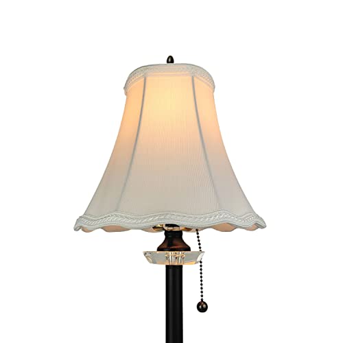 Image of Royal Designs, Inc. Scalloped Bell Designer Lamp Shade, DSO-83-8WH-2, 4 x 8 x 7.25, White, Pack of 2