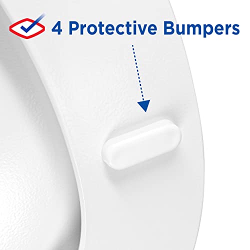 Clorox Elongated Wood Toilet Seat with Easy-Off Hinges-Wiggle Free Design - image 6
