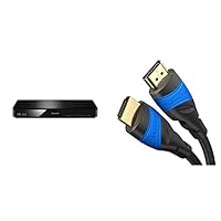 Panasonic DMP-BDT184EG 3D Blu-ray Player, schwarz & KabelDirekt – 1 m – 4K HDMI-Kabel (4K@120Hz und 4K@60Hz für EIN spektakuläres Ultra-HD-Erlebnis, kompatibel mit HDMI 2.0/1.4, Schwarz)