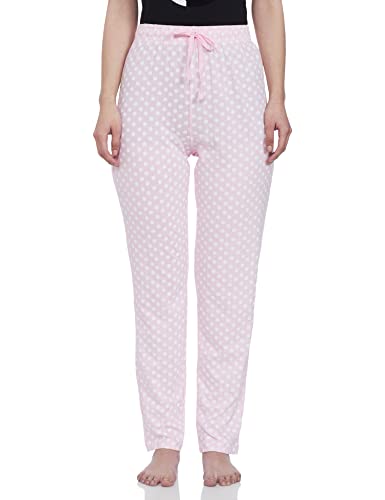 Image of Max Cotton Women Printed Round Neck T-Shirt with Elasticated Pajamas