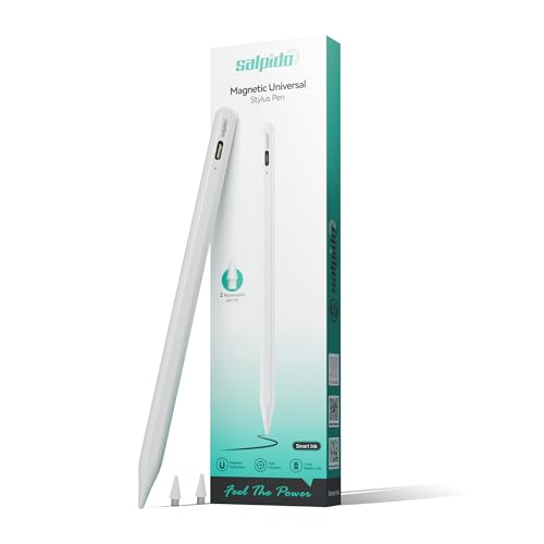 Image of Smart Ink Magnetic Universal Stylus Pen for iPad and Android Tablet with Ultra High Precision,Type-C Charging,130mAh Battery,10 Hour Use, Magnetic Absorption and 2 Tips for Drawing andWriting