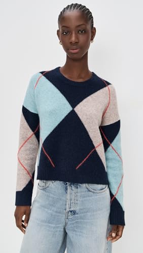 Stateside Women's Argyle Crew Neck Sweater2