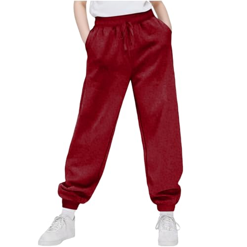 Finelylove Boys Baggy Sweatpants Kids Elastic Waist Cuffed Fleece