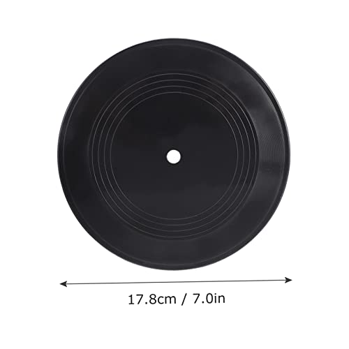 Discos de vinilo decorativos retro de 7 pulgadas adornos de pared negros para habitación 3