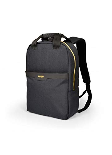 PORT DESIGNS Canberra Sac à Dos PC slim et Élégant pour Ordinateur Portable, 13/14 pouces 8 litres, Noir