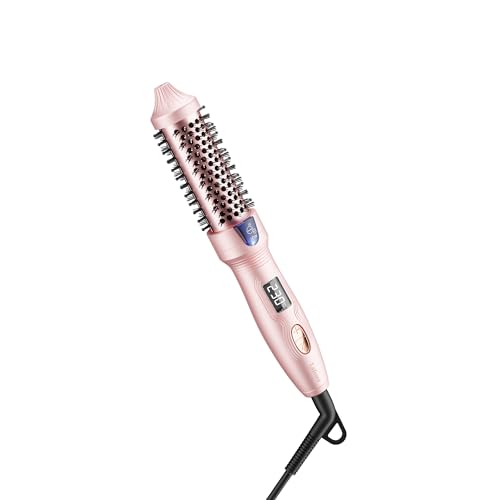 Lafesro Thermal Brush, 27mm Brosse Thermique Brushing, MINI brosse chauffante, Fer à boucler ionique en tourmaline céramique pour cheveux courts à mi-longs,...