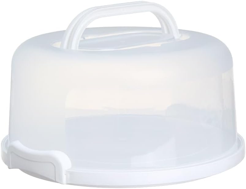 The Lakeside Collection Round Plastic Multifunctional Cake or Cupcake Carrier With Lid