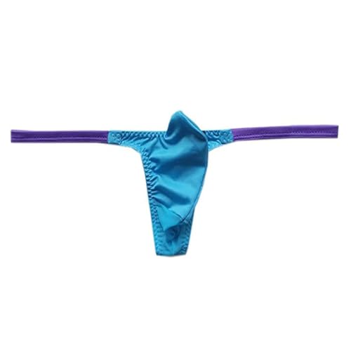 Men's T Back Thong Sexy Mesh Patchwork Bikini Underwear Men's Low Rise G-String Bulge Pouch Briefs2