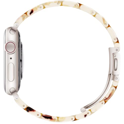 Walinata Compatible With Apple Watch Ultra Series 8 Series 7 Band 49mm 45mm 44mm 42mm 41mm 38mm 40mm Starlight Lightweight Resin Strap For iWatch Ultra Series 8 Series 7 6 SE 5 4 3 2 1 for Women Men