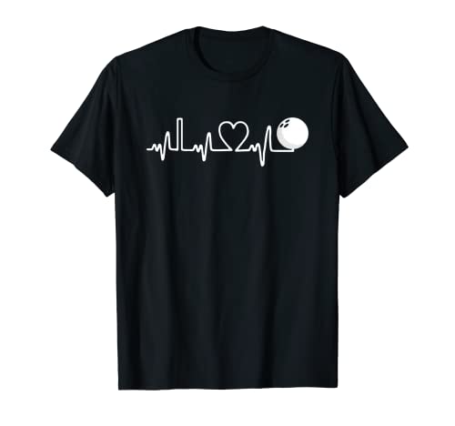 Bowling Heartbeat! I Love Bowling, camiseta de bolos Camiseta