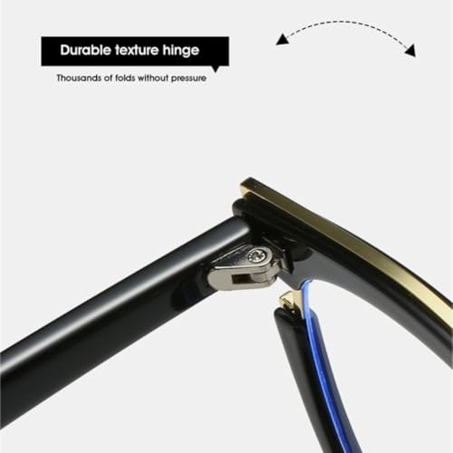 Monture œil de chat transparente et lunettes rondes rétro léopard avec charnière à ressort - 5