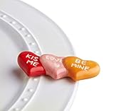 Nora Fleming Mini - Conversation Heart - Hand-Painted Ceramic Charm - A178