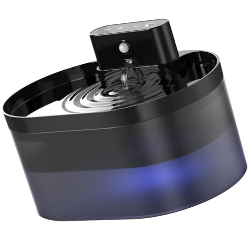 Fuente de agua inalámbrica para gatos de 2.2 L a batería miniatura 3