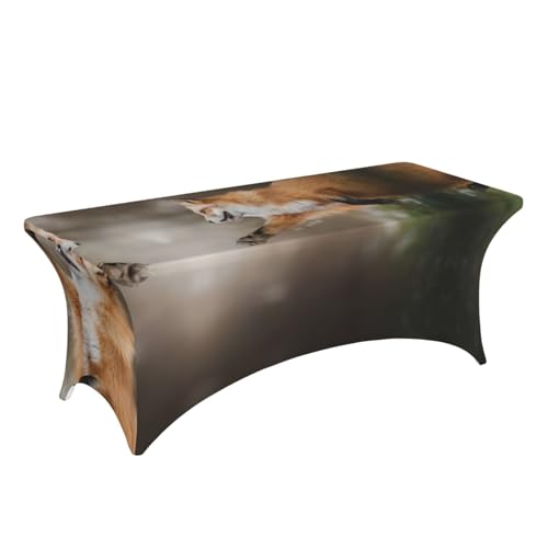 Nappe extensible rectangulaire pour cacher une table de buffet