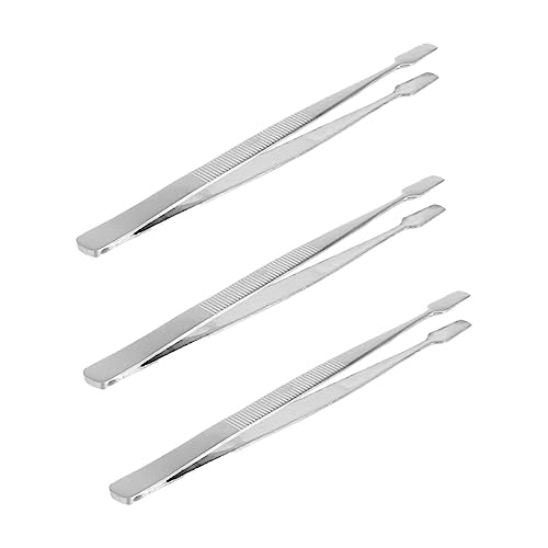 IWOWHERO 3-piece Stamp Nipper Tweezers Set False Eyelash Tweezer Nipper for Stamp Ideal for Craftwork