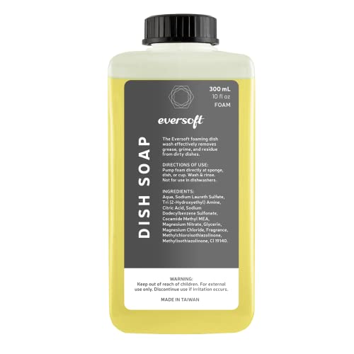 Image of EZbrnd Eversoft Foam Dish Soap Refill Cartridge, Pack of 6 x 300ml (10.0 oz), ESO-019FP