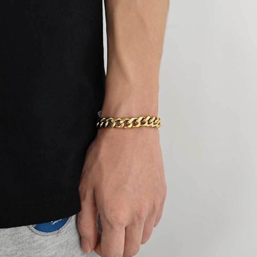 18K gold Cuban minimalist and elegant bracelet, detachable bracelet adds infinite charm to men's and women's fashionable jewelry2