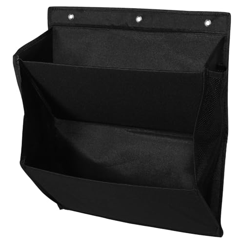FUOYLOO Zapatero de Pared de Doble Capa para Zapatos y Botas, Organizador Colgante de Tela Oxford Negro con Ganchos, Adecuado para Autocaravanas y Viajes al Aire Libre
