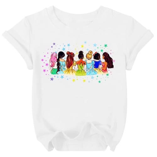 Image of Magical Girl Shirt Cute Snacks Graphic Tee Toddler Kids Girls Holiday Short Sleeve Outfits Tops 3-10 Years
